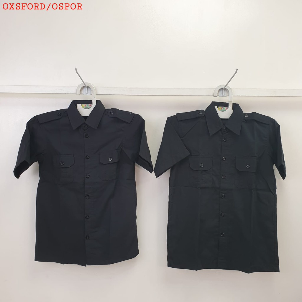 Baju Seragam PDL DENA Hitam Bahan Oxford Lengan Pendek