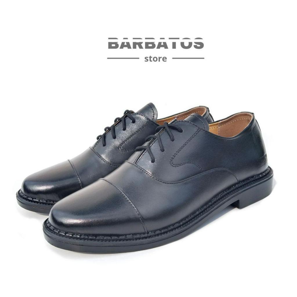 BARBATOS Sepatu Oxford Formal Pantofel Kulit Asli Pria