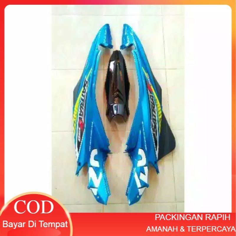 Paket body belakang dan reksil tengah satria fu facelift warna Biru & Putih