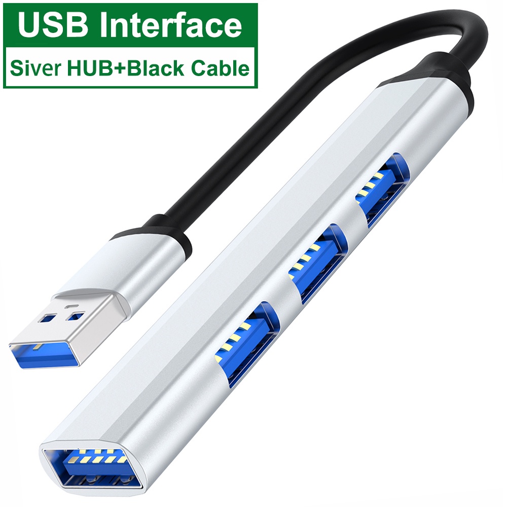 Hub Splitter 4 Port Usb Tipe-C 3.0 3.1 Untuk Lenovo Huawei Xiaomi Macbook Pro Air