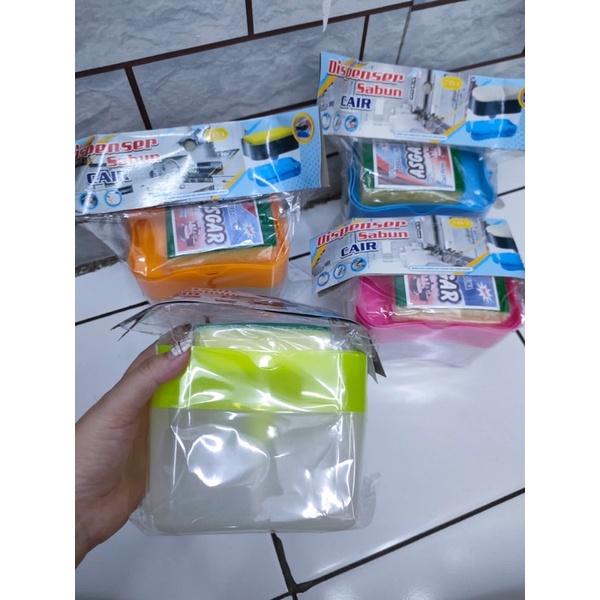 dispenser tempat sabun cuci piring / soap pump sponge caddy