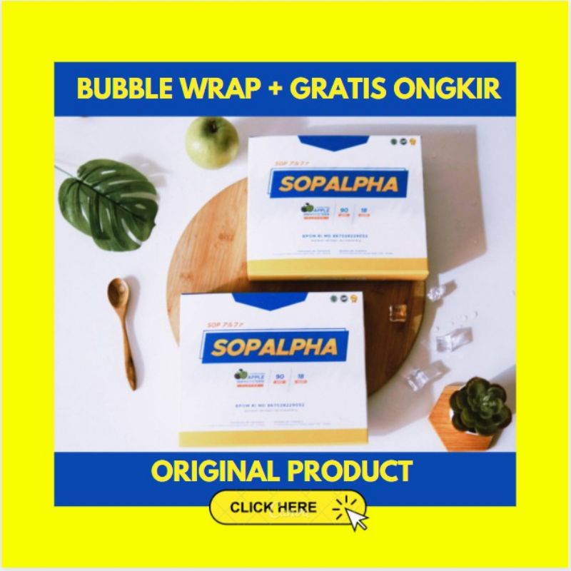 SOPALPHA Bioalpha Minuman Kesehatan Original 1 Box isi 18 Sachet Suplemen Kesehatan SOP ALPHA Immune