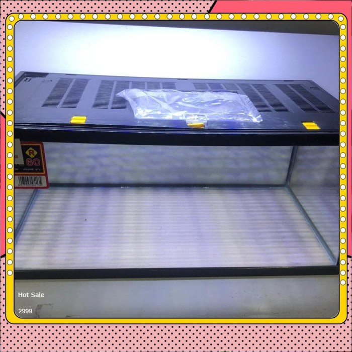 Aquarium Nikita 60 R + tutup size 60 x 29,5 x 27 cm 47 liter - 60x30x35