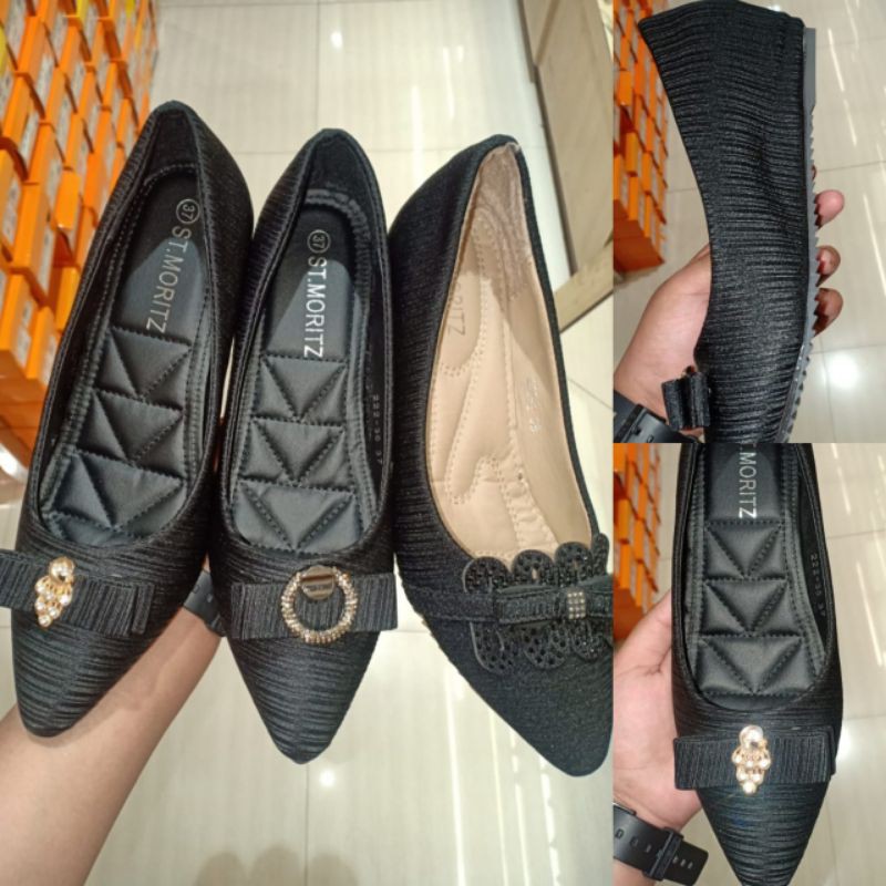 sepatu wanita ST.MORITZ /sepatu hitam wanita