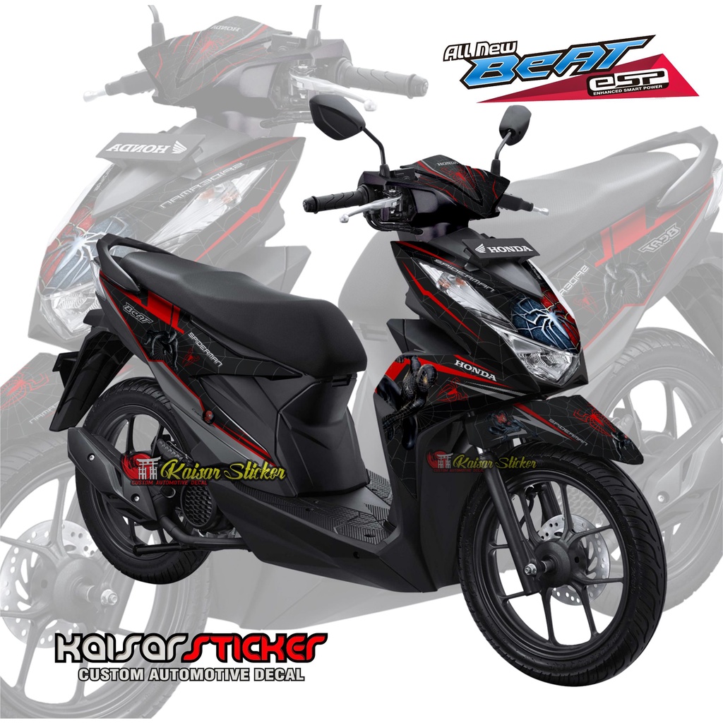 DECAL STICKER MOTOR FULL BODY DECAL STIKER BEAT NEW SPIDERMAN DELUXE 2021