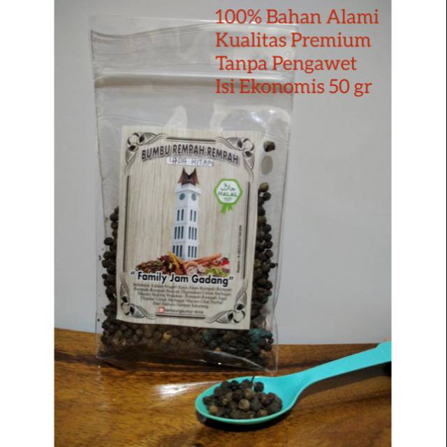 

Lada Hitam Kasar Asli Isi 50 gram Bumbu Dapur