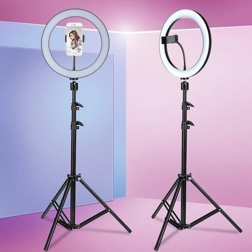 Lengkap Ring Light 33 CM  + Tripod 2,1 Meter / Paket 26 CM + Tripod 1.3 Meter Meja Lampu Cincin Make up Foto Studio Tiktok YouTube Ring Light + Tripod 33 CM 33 CM Ring Light Besar