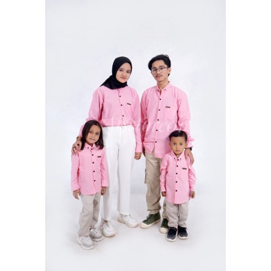 kemeja cauple unisex soft pink