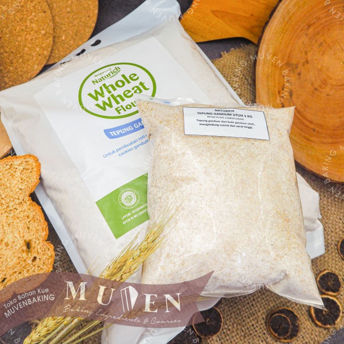 

b011tee Tepung Gandum Utuh 1 Kg Whole Wheat Flour / Naturich Bogasari Da01D100