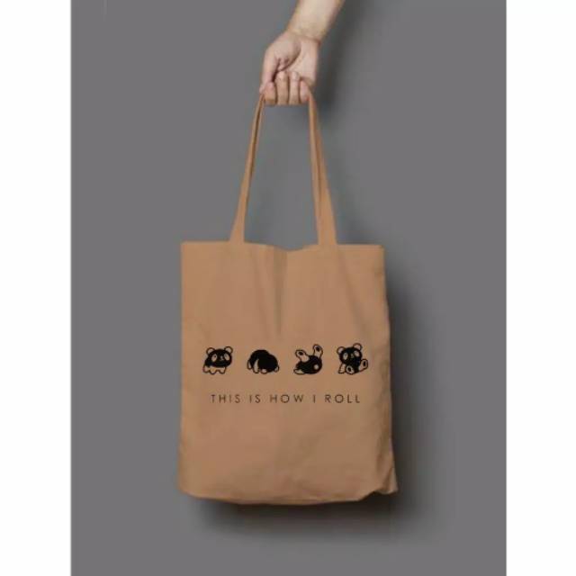 TUGUFAMILY - [RESLETING] PANDA TOTEBAG SEMI-CANVAS | TOTEBAG BESAR | TOTEBAG LAPTOP | TOTEBAG HITAM | TOTEBAG CREAM | TOTEBAG NAVY | TOTEBAG MAROON | TOTEBAG BERKUALITAS