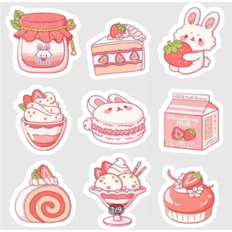 

1 pcs (7x7cm)kpop cute food stiker sticker korean snack food