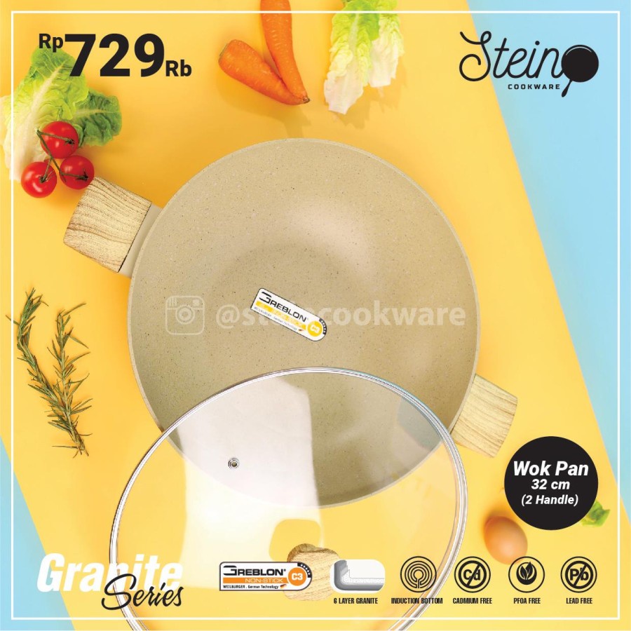Original STEIN Cookware Wok Pan 32cm