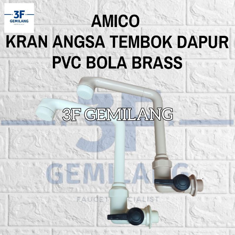 Kran Angsa WALL Dapur PVC AMICO HIGH QUALITY