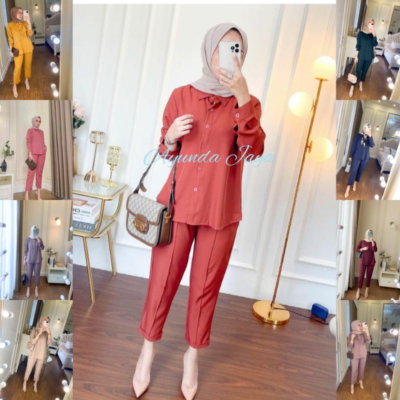 ONE SET BABYLA - ONE SET SALSABILA - SETELAN TERBARU - FASHION WANITA - SETELAN BAJU - WANSET - SETE