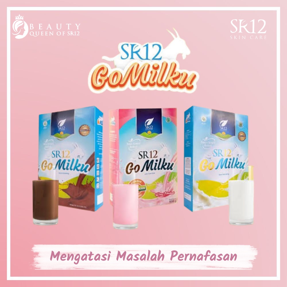 GoMilku SR12 Susu Kambing Etawa Bubuk Rasa Coklat Stroberi Original Tanpa Gula Tambahan