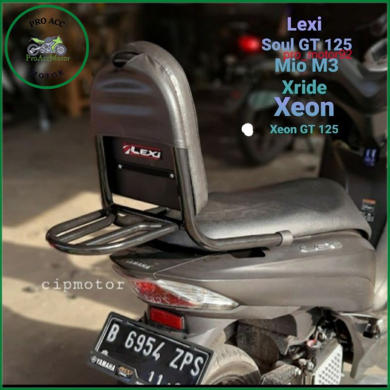 Sandaran Jok Motor Lexi XRide Mio M3 Xeon Xeon GT125 Soul GT 125 Mio Gear 125 Mio S mio Z