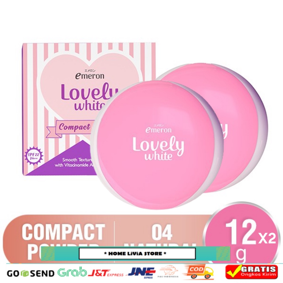 Emeron Lovely White Compact Powder - 04 Natural 2 x 12 g