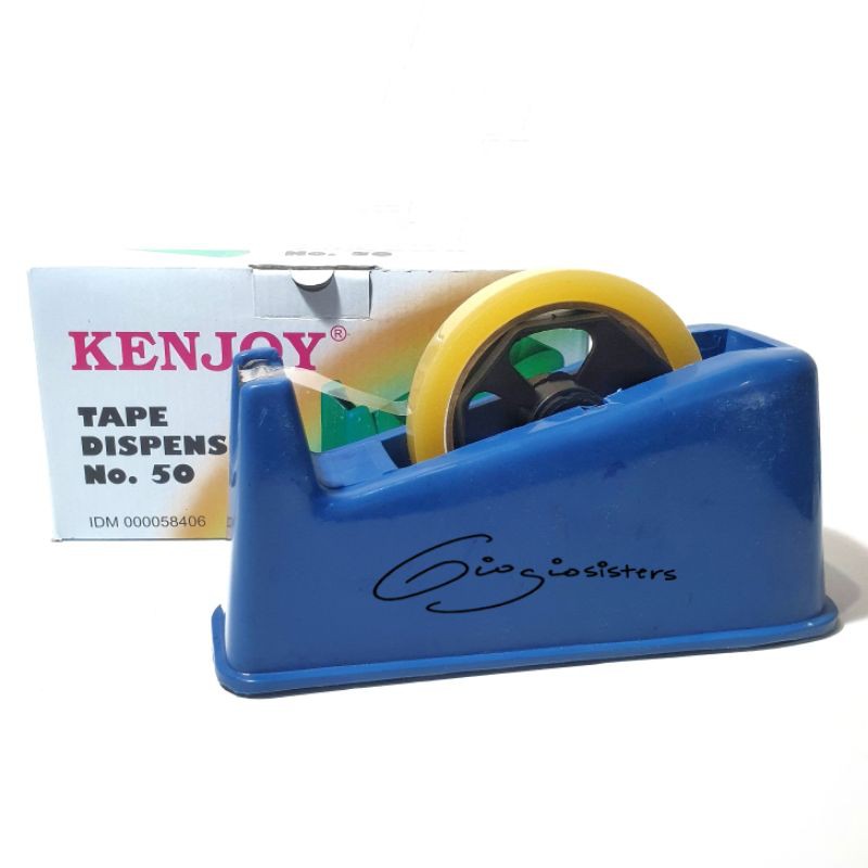 Tape Dispenser Besar | Dispenser Isolasi Kenjoy no 50 | Big Two in One Dual Core Tape Cutter