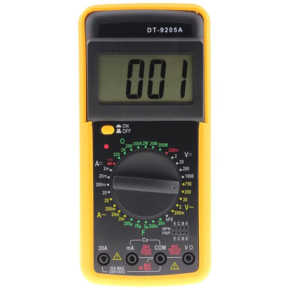 Multitester Multimeter Avo Meter Digital DT9205A LCD Display AC DC