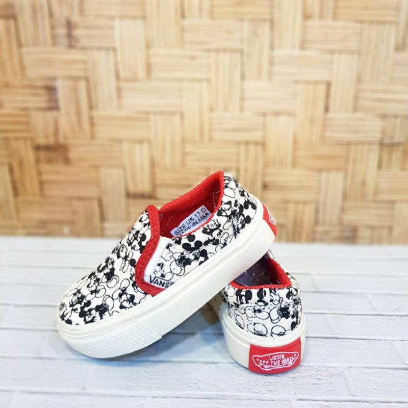 SEPATU SLIP ON ANAK MICKEY PREMIUM HIGH QUALITY SLIP ON VANS ANAK MICKEY MOUSE