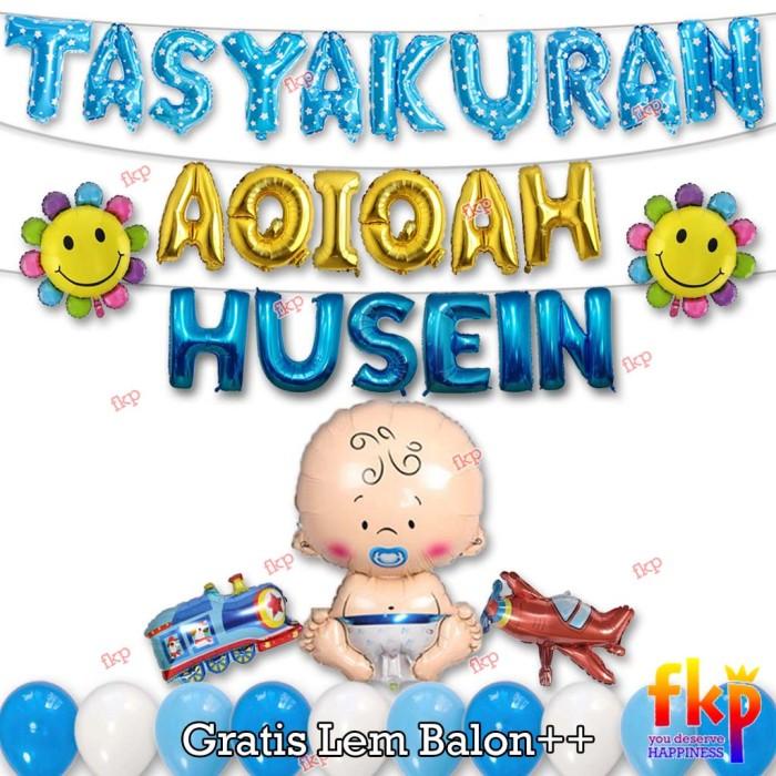 Balloon Paket Dekorasi Balon Tasyakuran Aqiqah Anak/ Dekor Balon Syukuran Baby