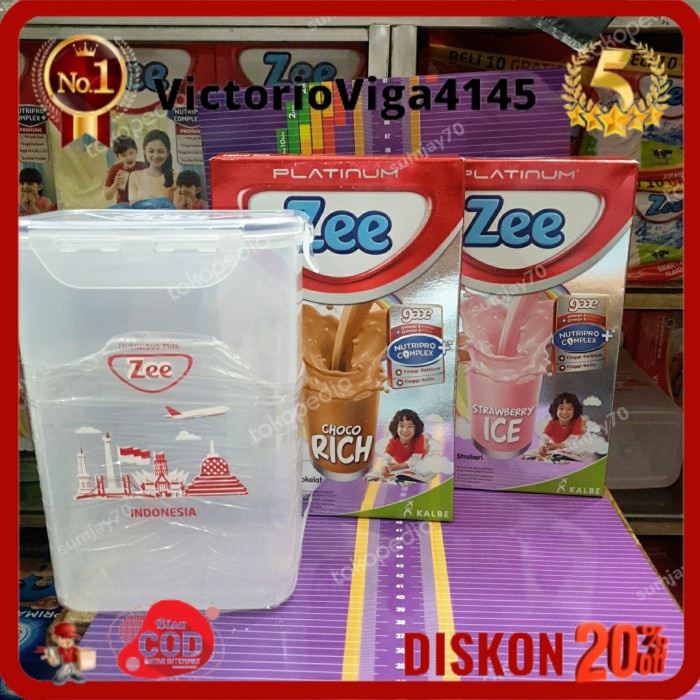 

[ COD ] GRATIS! CONTAINER BOX 1LT TIAP BELI 2BOX Zee Platinum 350gr ALL VARIAN - Strawberi