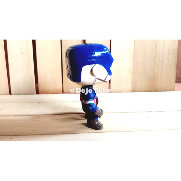 Figure Chibi Captain America Badan Karet Kepala PVC