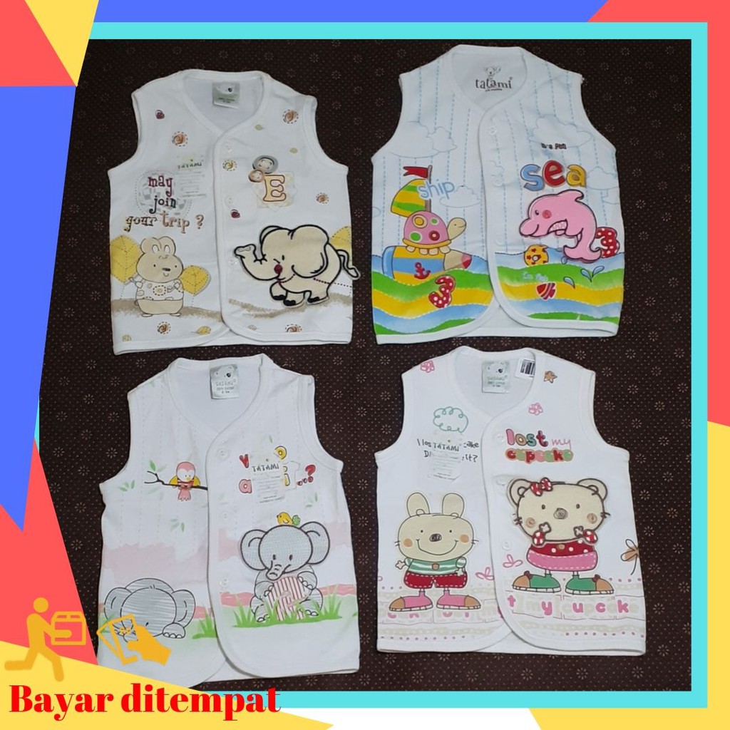 Baju Kutung Bayi TATAMI / Baju Tanpa lengan bayi Premium isi 3