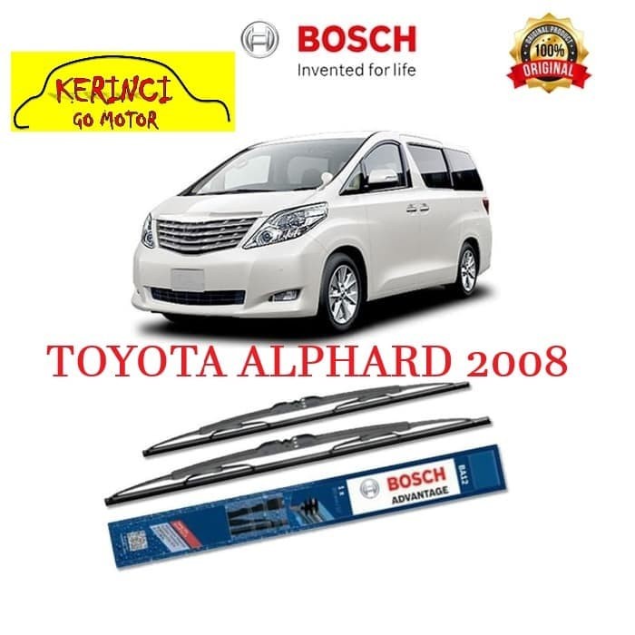 WIPER TOYOTA ALPHARD 2008 BOSCH ADVANTAGE 26&quot; &amp; 16&quot; SEPASANG WIPER