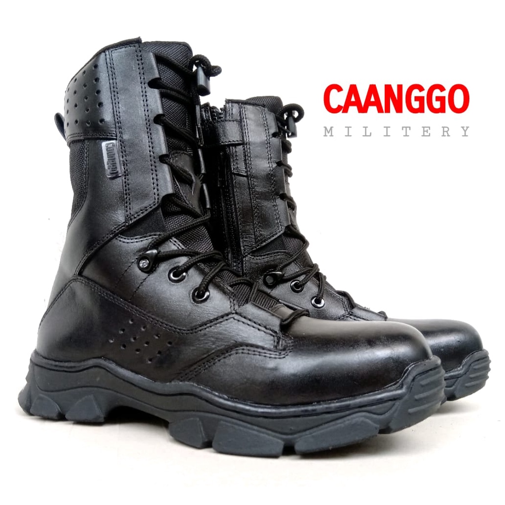 Sepatu pdl tni polri company tactical boots pria pdl polri pdl security kulit asli anti retak anti p