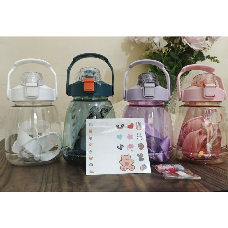 BOTOL MINUM GEMOY BENING / BOTOL SULTAN 1,3 LITER (free bubble wrap dan dilapisi kardus tambahan)