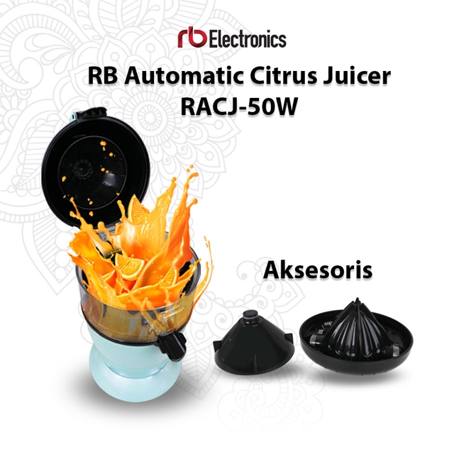 RB Juicer Buah Jeruk Otomatis Low Watt Kapasitas 400 ML