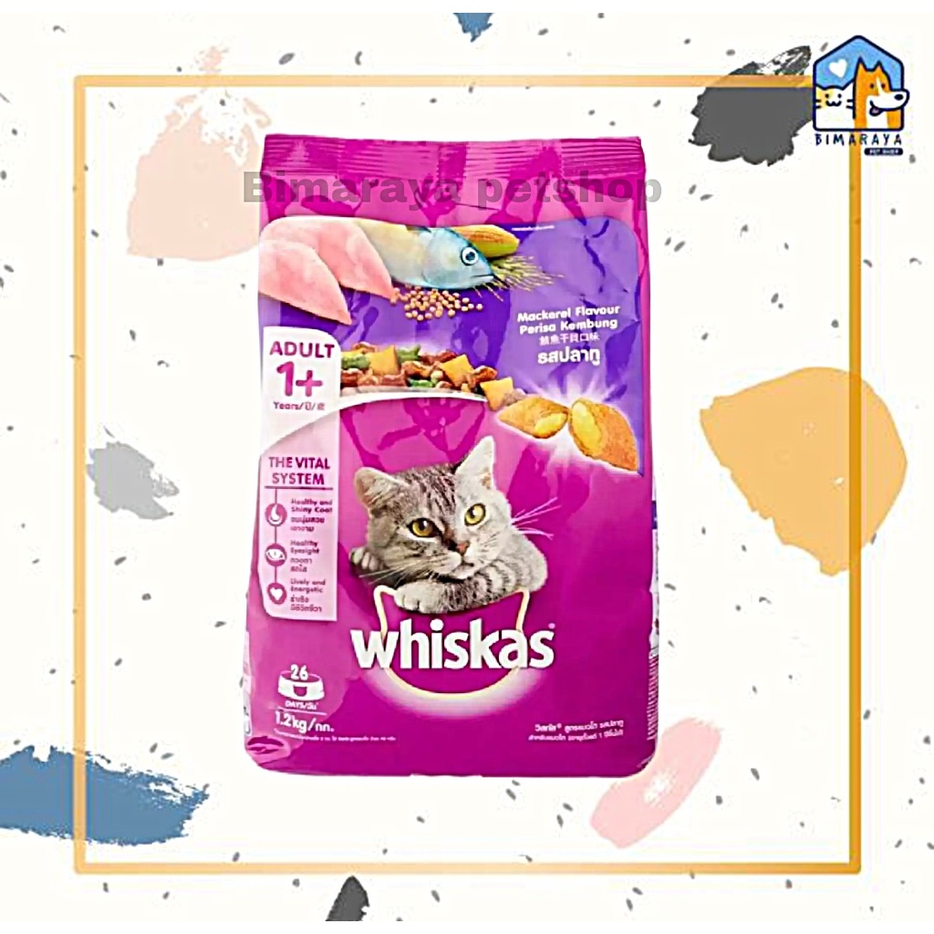 WHISKAS ADULT MAKAREL 1,2 KG FRESHPACK