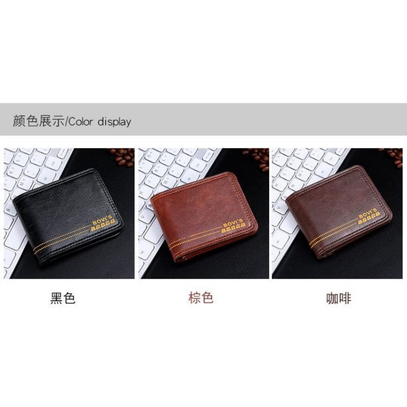 Medan Termurah KD21 Dompet lipat kulit Pu leather dompet pria import Bovi's