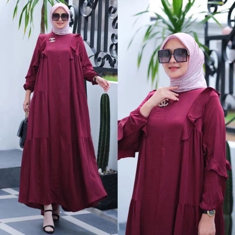 JIHANA FREE BROS  DRESS CRINKLE  PREMIUM WANITA DRESS  WANITA TERBARU 2022 BAJU KONDANGAN  GUAN PEST