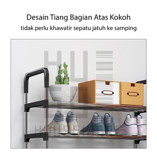 Rak Sepatu Sendal Portable Serbaguna  5 Susun Tempat Sepatu Sendal Multifungsi Murah [Kotakin]