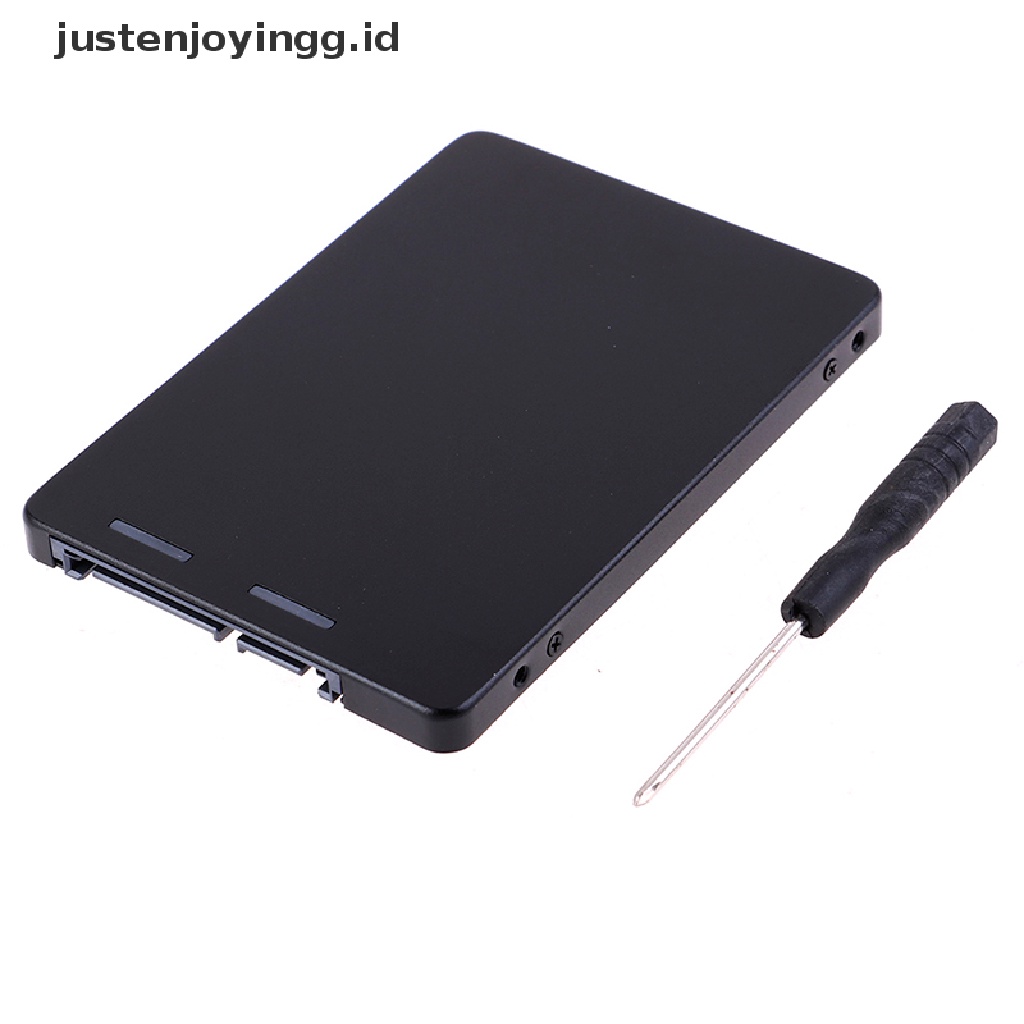 // justenjoyingg.id // Metal mSATA SSD to 2.5&quot; SATA Enclosure Converter Adapter Card SSD Case Tool ~