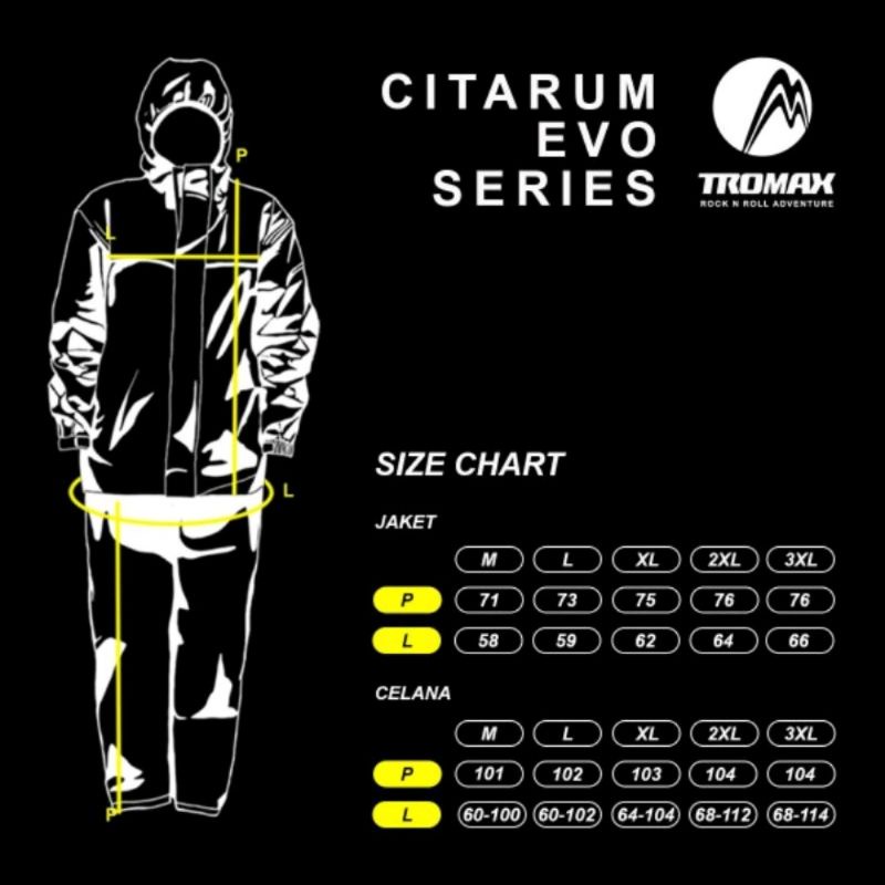 JAS HUJAN TROMAX CITARUM EVO SEREIES / JAS HUJAN MOTOR WATERPROOF / RAINCOAT RIDING HIKING