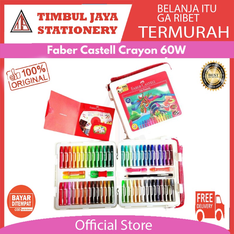 

Faber castell crayon / krayon / oil pastel hexagonal 60 warna