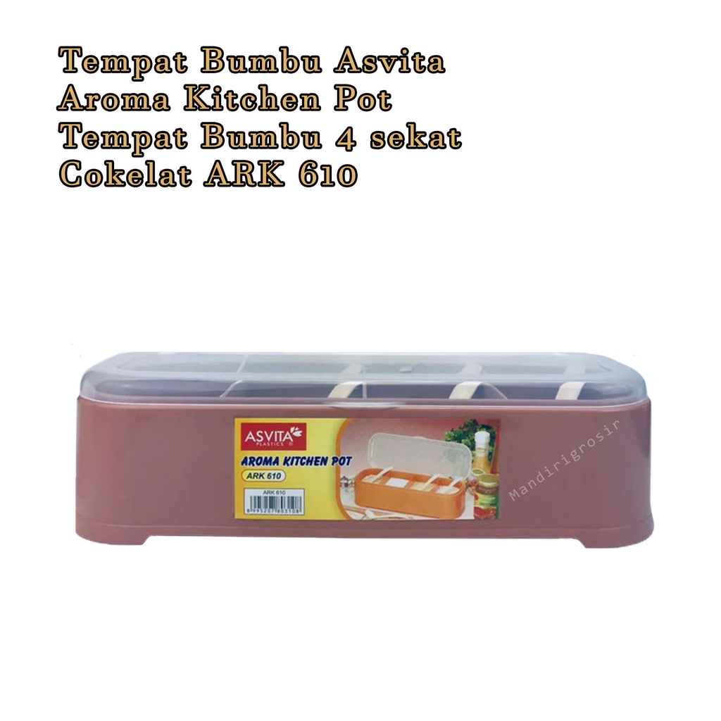 Tempat Bumbu Asvita * Aroma Kitchen Pot * Tempat Bumbu 4 sekat * ARK 610