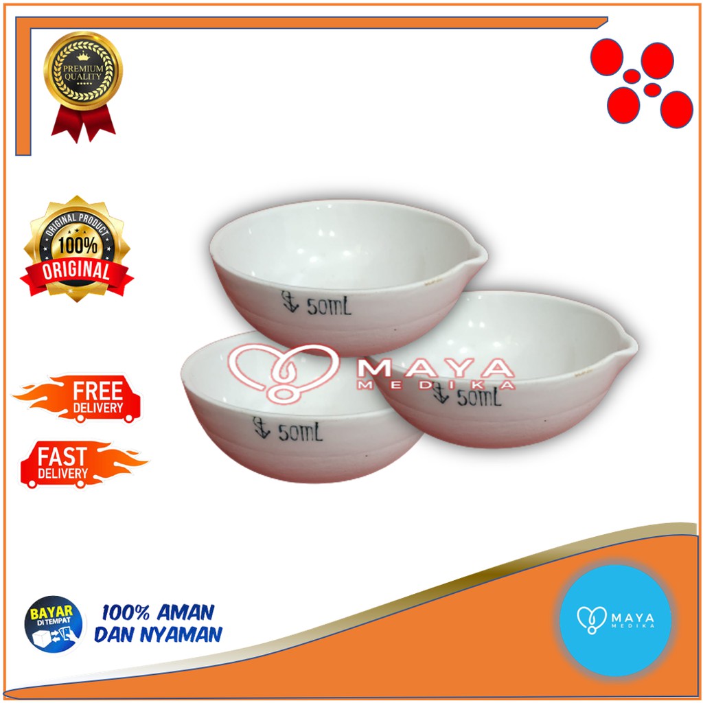 Cawan Porselen / 50 ml Cawan Penguap