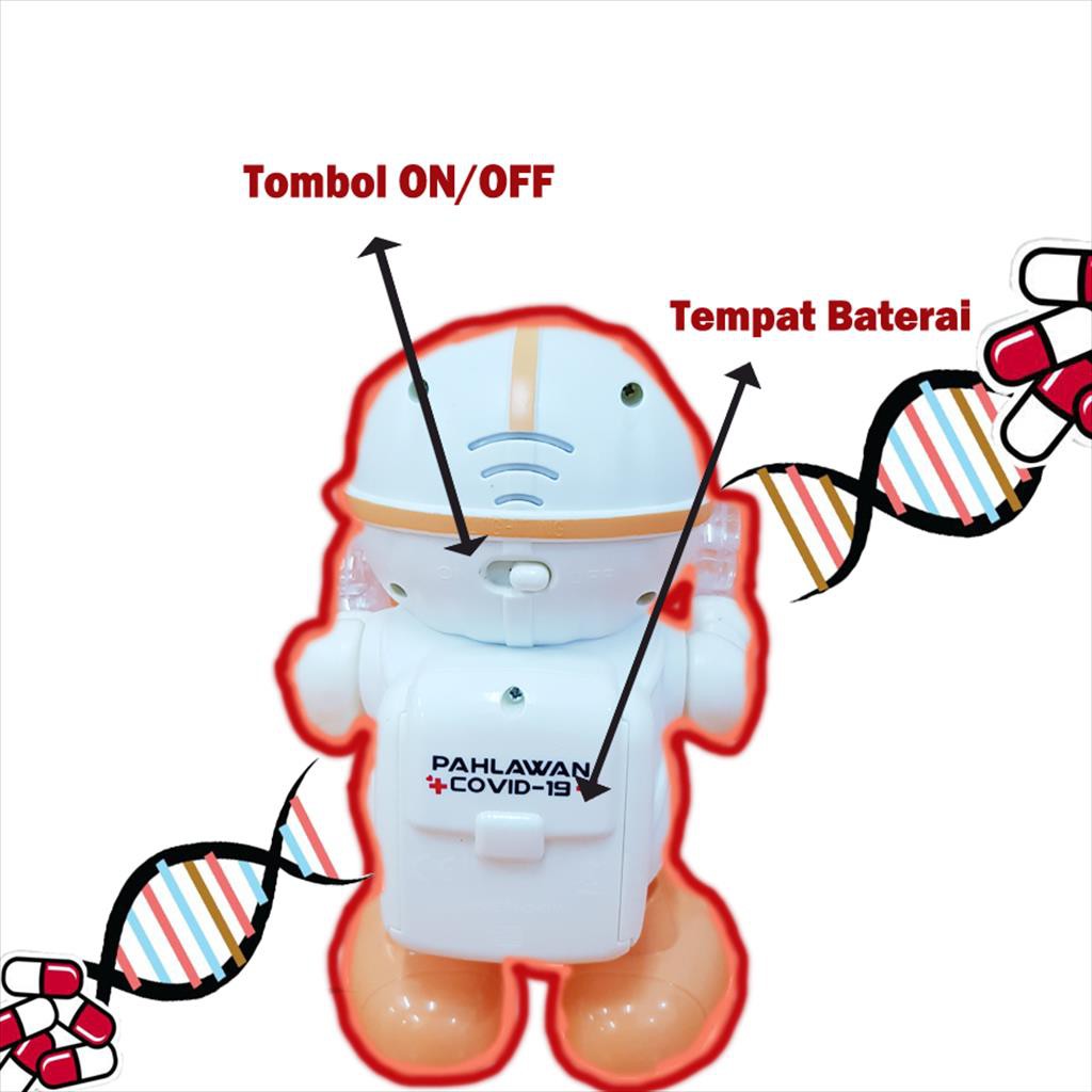 Mainan Robot Dokter Covid-19 Robot Tenaga Medis Joget / Mainan Robot Joget Menggunakan APD