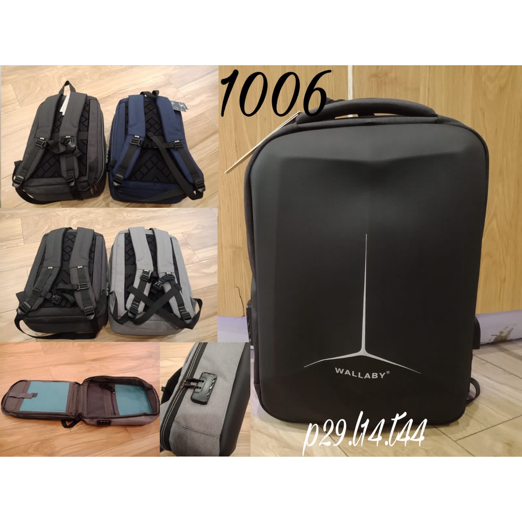 11.11    TERMURAH TAS RANSEL LAPTOP / BACKPACK WALLABY IMPORT (1003-1006) #Shopeehaul