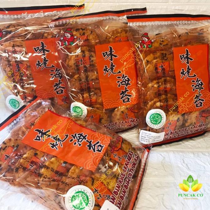 

BIN BIN RICE CRACKERS Rasa Spicy Seaweed / Snack Vegan NO MSG BERMUTU Kode 904