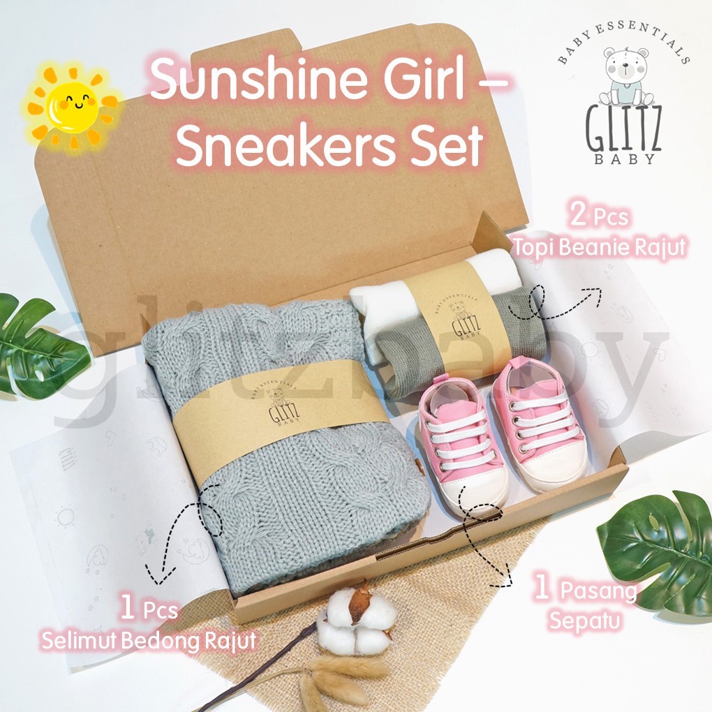 Hampers Bayi Kado Lahiran Newborn Gift Set - Glitz Baby Glitzaksesoris-Sunshine Girl Snkrs