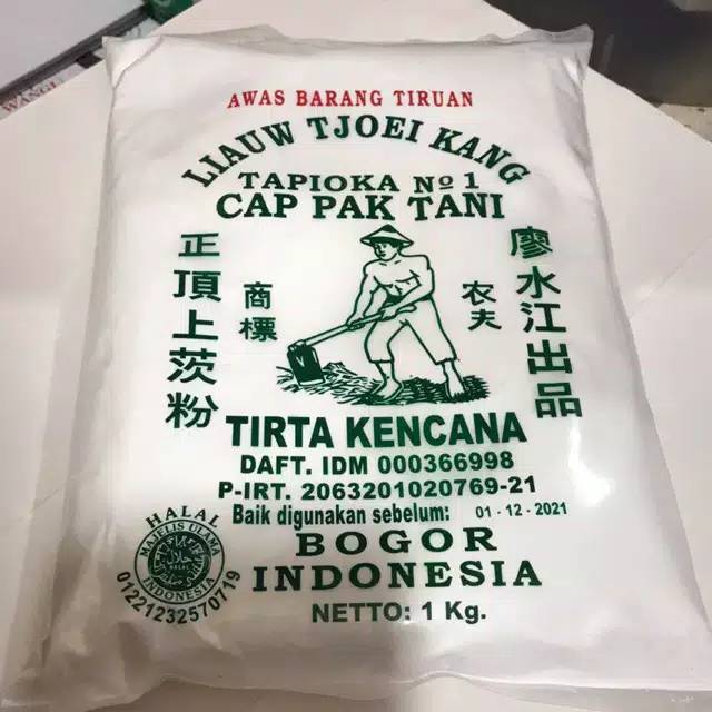 

Sagu Tani Cap Pak Tani Liauw Tjoei Kang 1 Kilo