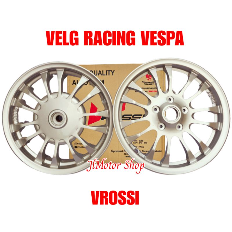 OBRAL JUAL RUGI PELEK VELG RACING VESPA VROSSI VESPA SPRINT PRIMAVERA GTS VROSSI ORIGINAL DEPAN BELAKANG