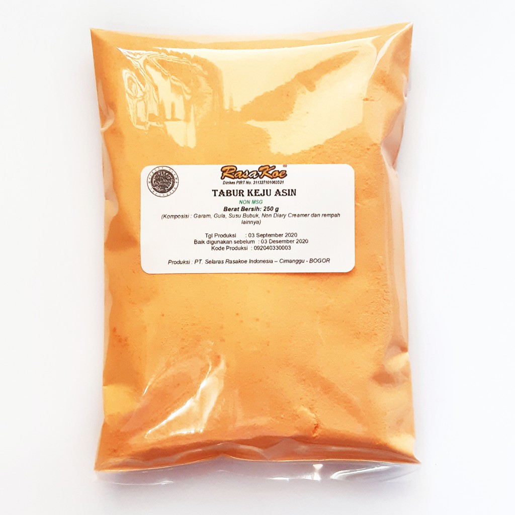 

Bumbu Tabur Keju Asin NON MSG 250gr HALAL MUI RASAKOE PREMIUM QUALITY