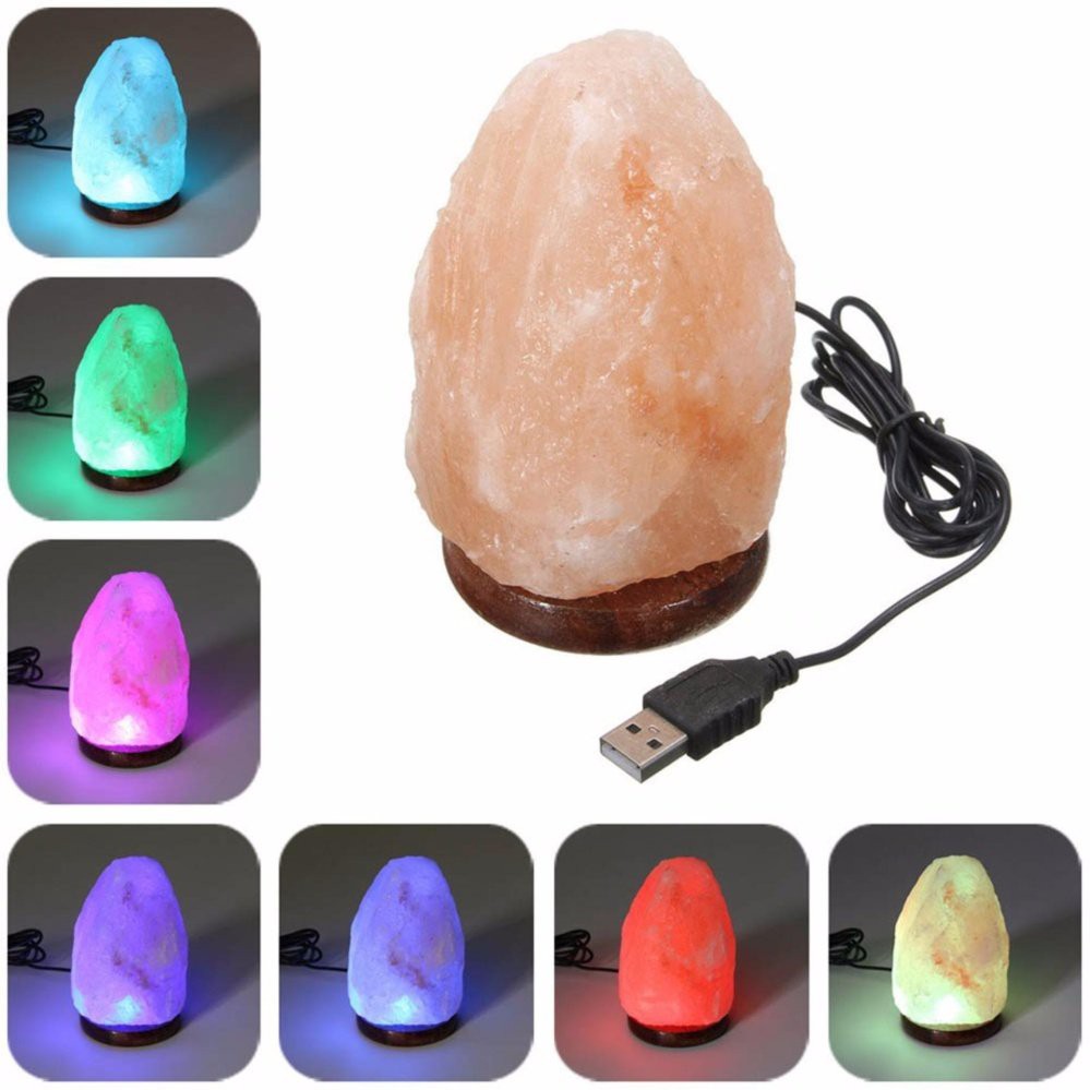 Nature Concept USB LED 7 COLOR Himalayan Salt Lamp Lampu Garam Himalaya