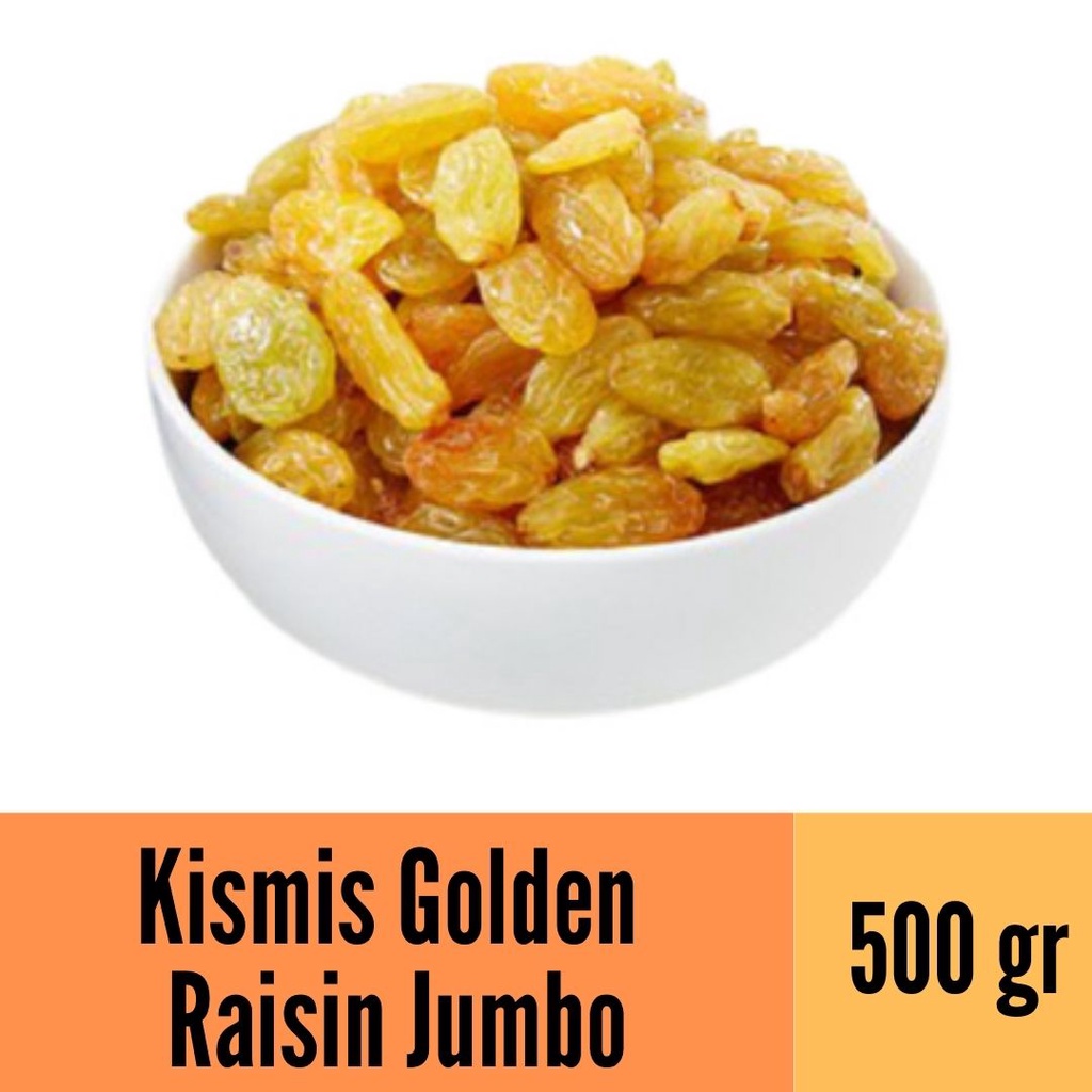 Jual Kismis Anggur Golden Raisin Jumbo 500 Gr Kismis Asam Manis